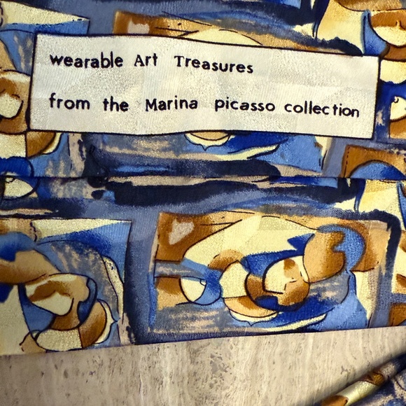 ArtSmart Silk Tie from the Marina Picasso Collection Long / Tall 66" - Picture 8 of 10